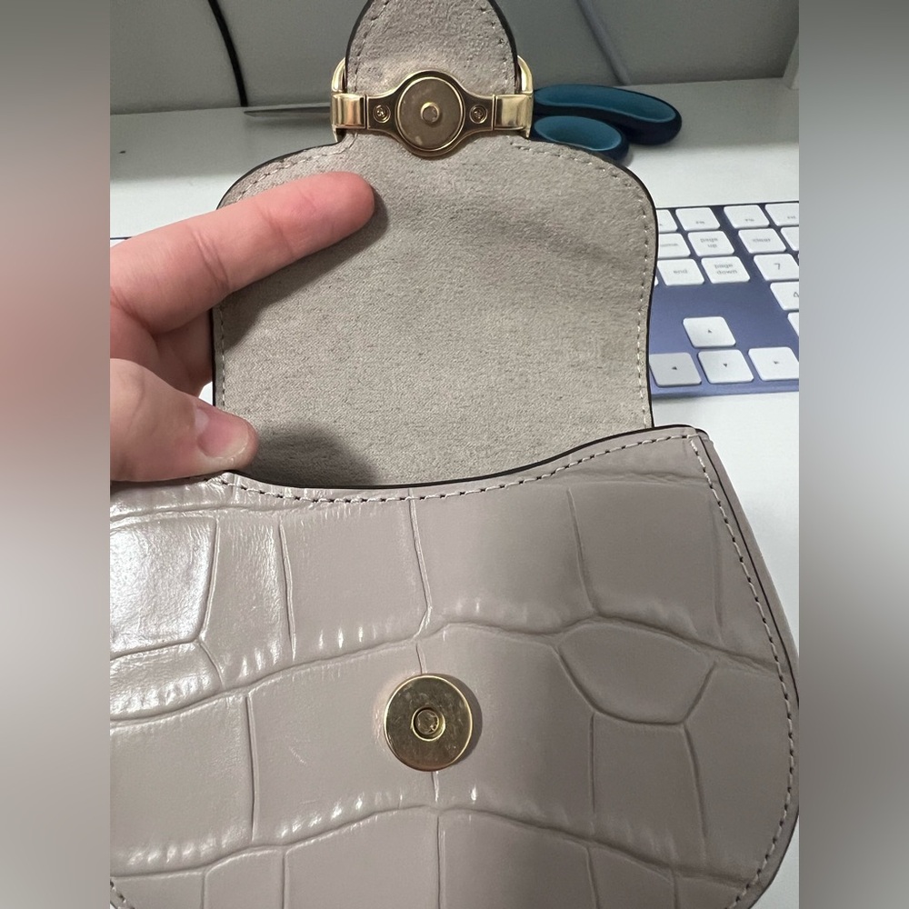 SOLD on Another Platform! Coach Taupe Croc-Embossed Crossbody Mini Bag - NWT - Picture 7 of 12